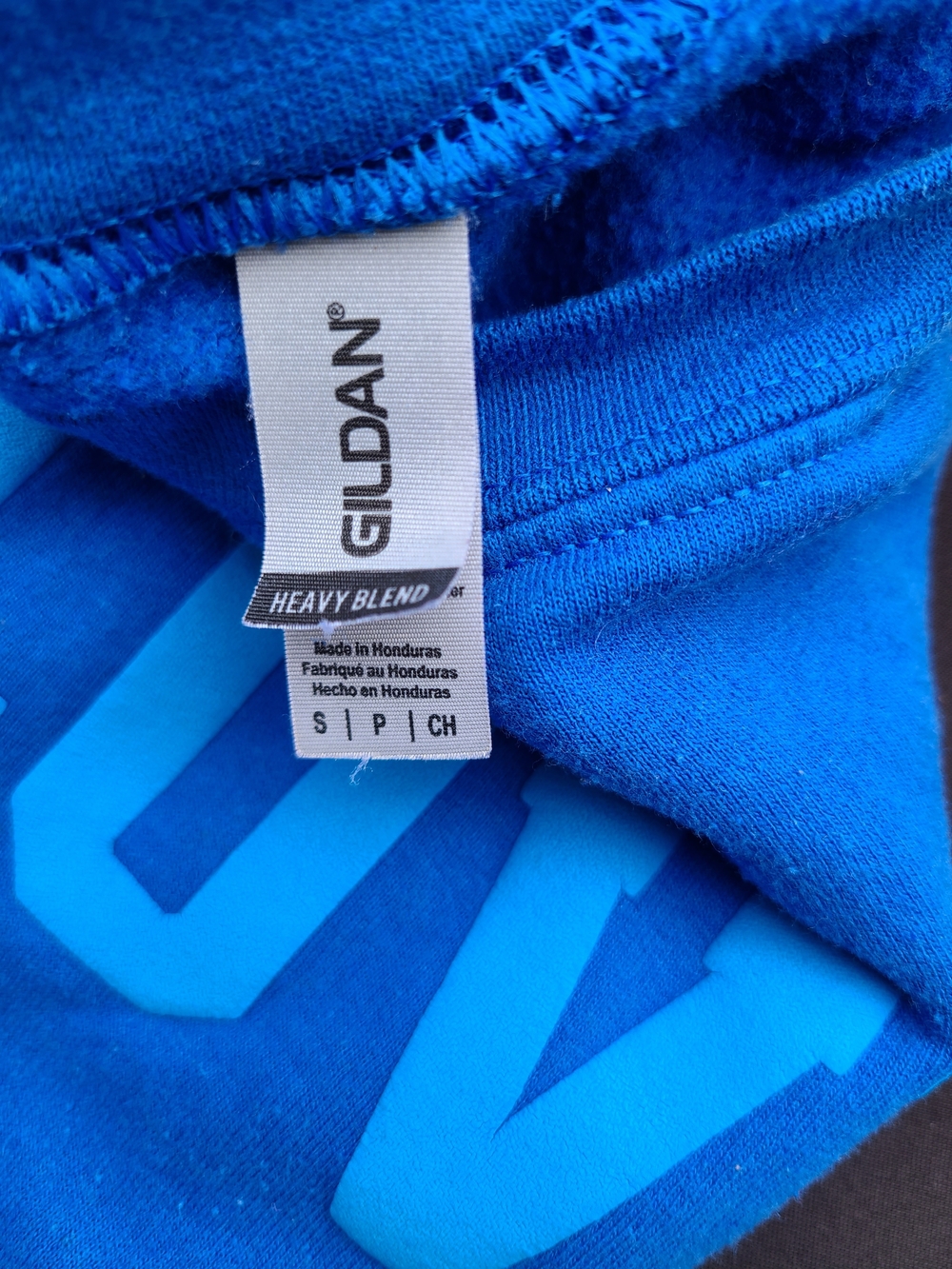 Gildan Bright Blue Graphic Crewneck Sweatshirt - Picture 4 of 5